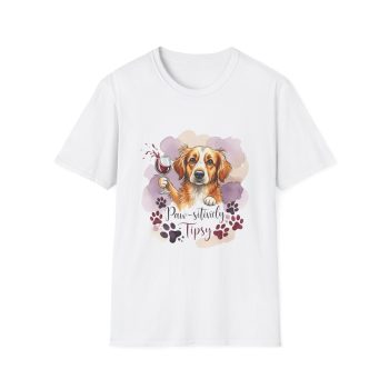 Paw-sitively Tipsy Dog Lover T-Shirt | Funny Wine & Dog Tee for Pet Parents