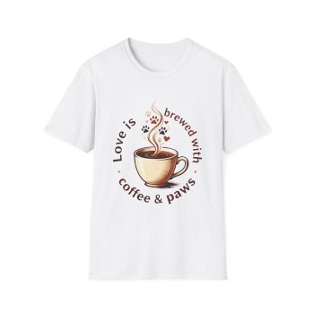 Coffee & Paws Tee | Love Brewed Unisex Dog Lover Shirt