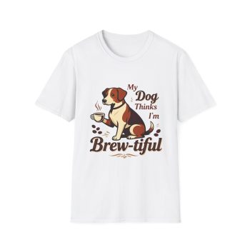 Brew-tiful Dog Lover Tee | Cute Coffee Pun Shirt