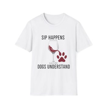 Spilled Wine & Paws Tee | Dog Lover “Sip Happens” Shirt
