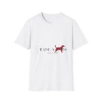 Raise a Glass, Wag a Tail Minimalist Dog Lover T-Shirt | Chic Wine & Pup Tee