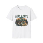 Paws & Pints Campfire Dog Lover T-Shirt | Outdoor Beer Tee for Dog Owners