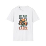 My Dog Pairs Well with a Lager Campfire T-Shirt | Funny Beer Lover Dog Tee